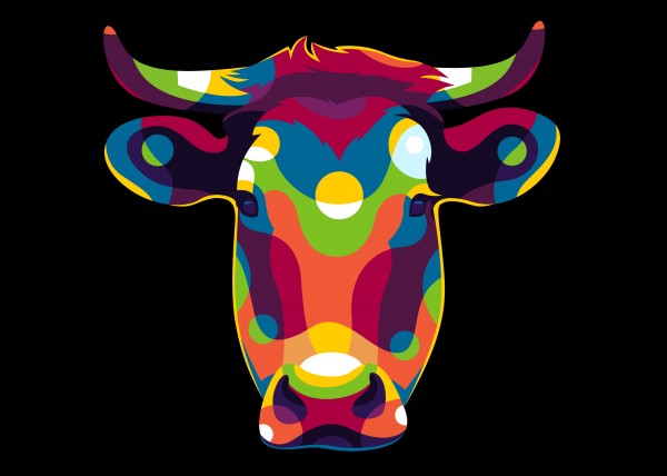 The Cow Portrait by wpaprint
